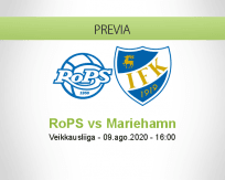 Pronóstico RoPS Rovaniemi IFK Mariehamn (09 agosto 2020)