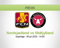 Pronóstico Nordsjælland Midtjylland (05 julio 2020)