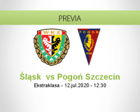 Pronóstico Śląsk Wrocław Pogoń Szczecin (12 julio 2020)