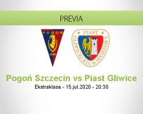 Pronóstico Pogoń Szczecin Piast Gliwice (15 julio 2020)