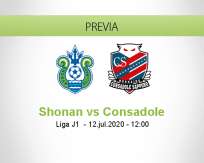 Pronóstico Shonan Bellmare Consadole Sapporo (12 julio 2020)