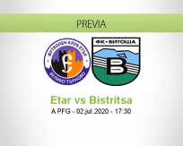 Pronóstico Etar Vitosha Bistritsa (02 julio 2020)