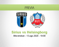 Pronóstico Sirius Helsingborgs (13 agosto 2020)
