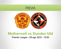 Pronóstico Motherwell Dundee United (08 agosto 2020)