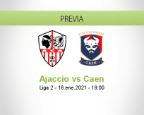 Pronóstico Ajaccio Caen (16 enero 2021)