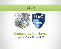 Pronóstico Amiens Le Havre (16 enero 2021)