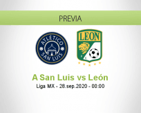 Pronóstico Atlético San Luis León (27 septiembre 2020)