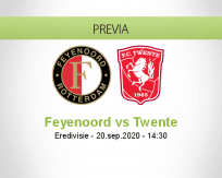 Pronóstico Feyenoord Twente (20 septiembre 2020)