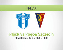 Pronóstico Płock Pogoń Szczecin (02 diciembre 2020)