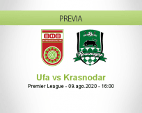 Pronóstico Ufa Krasnodar (09 agosto 2020)