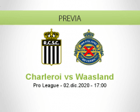 Pronóstico Charleroi Waasland (02 diciembre 2020)