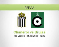 Pronóstico Sporting Charleroi Cercle Brugge (31 octubre 2020)