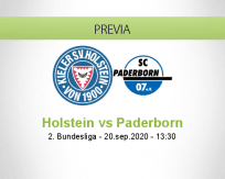 Pronóstico Holstein Kiel Paderborn (20 septiembre 2020)