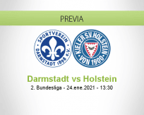 Pronóstico Darmstadt Holstein (24 enero 2021)