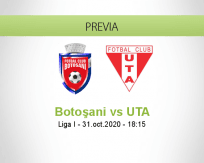Pronóstico Botoşani UTA Arad (31 octubre 2020)