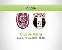 Pronóstico Cluj Astra (28 enero 2021)