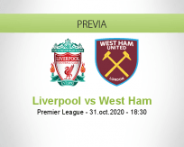 Pronóstico Liverpool West Ham United (31 octubre 2020)