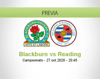 Pronóstico Blackburn Rovers Reading (27 octubre 2020)