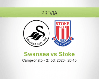 Pronóstico Swansea City Stoke City (27 octubre 2020)