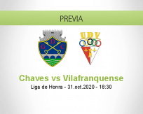 Pronóstico Chaves Vilafranquense (31 octubre 2020)