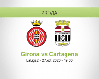 Pronóstico Girona FC Cartagena (27 octubre 2020)