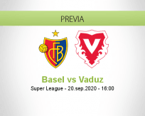 Pronóstico Basel Vaduz (20 septiembre 2020)