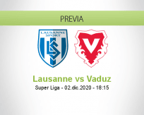 Pronóstico Lausanne Vaduz (02 diciembre 2020)