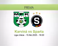 Pronóstico Karviná Sparta (15 febrero 2025)