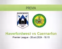 Pronóstico Haverfordwest Caernarfon (26 octubre 2024)