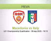 Pronóstico Macedonia Italy (09 septiembre 2025)