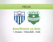 Pronóstico Anorthosis Aris (15 febrero 2025)