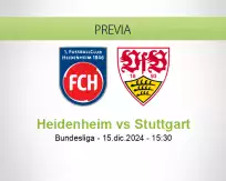 Pronóstico Heidenheim Stuttgart (15 diciembre 2024)