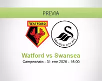 Pronóstico Watford Swansea (31 enero 2026)