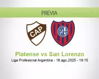 Pronóstico Platense San Lorenzo (16 agosto 2025)