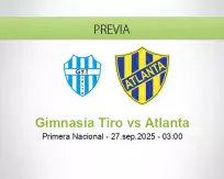 Pronóstico Gimnasia Tiro Atlanta (26 septiembre 2025)