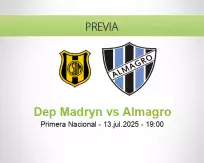 Pronóstico Dep Madryn Almagro (13 julio 2025)