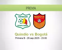Pronóstico Quindío Bogotá (26 septiembre 2025)