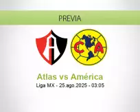 Pronóstico Atlas América (24 agosto 2025)