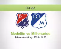 Pronóstico Medellín Millonarios (03 agosto 2025)