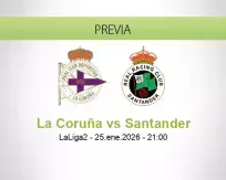 Pronóstico La Coruña Santander (25 enero 2026)