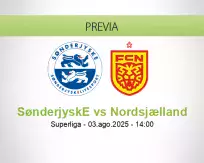 Pronóstico SønderjyskE Nordsjælland (03 agosto 2025)