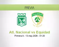 Atl. Nacional vs Equidad