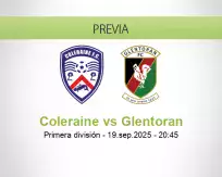 Pronóstico Coleraine Glentoran (19 septiembre 2025)