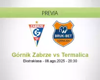 Pronóstico Górnik Zabrze Termalica (08 agosto 2025)