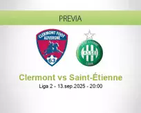 Pronóstico Clermont Saint-Étienne (13 setiembre 2025)