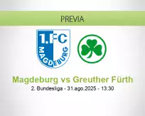 Pronóstico Magdeburg Greuther Fürth (31 agosto 2025)