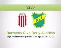 Pronóstico Barracas C Def y Justicia (22 agosto 2025)