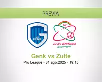 Pronóstico Genk Zulte (31 agosto 2025)