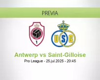 Pronóstico Antwerp Saint-Gilloise (25 julio 2025)