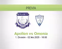 Pronóstico Apollon Omonia (02 febrero 2025)